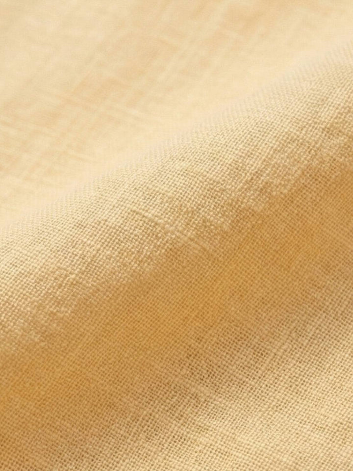 100% Linen Dropped-Shoulder Shirt yellow image 5 