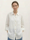 100% Linen Dropped-Shoulder Shirt