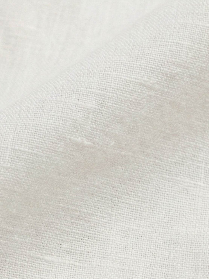 100% Linen Dropped-Shoulder Shirt white image 5 