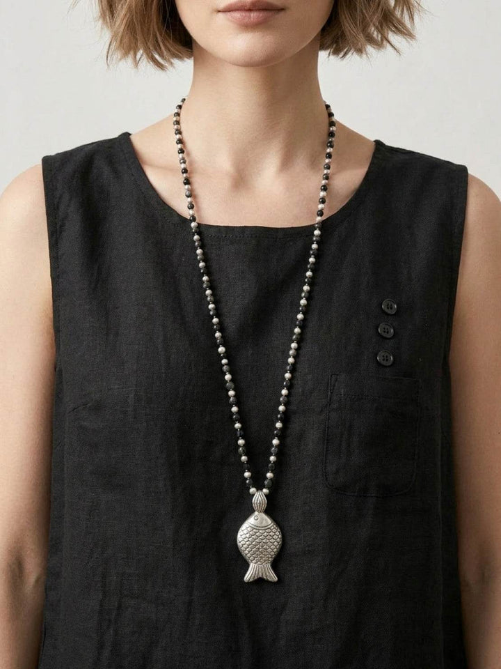 100% Cotton Linen Sleeveless Vest black image 5 