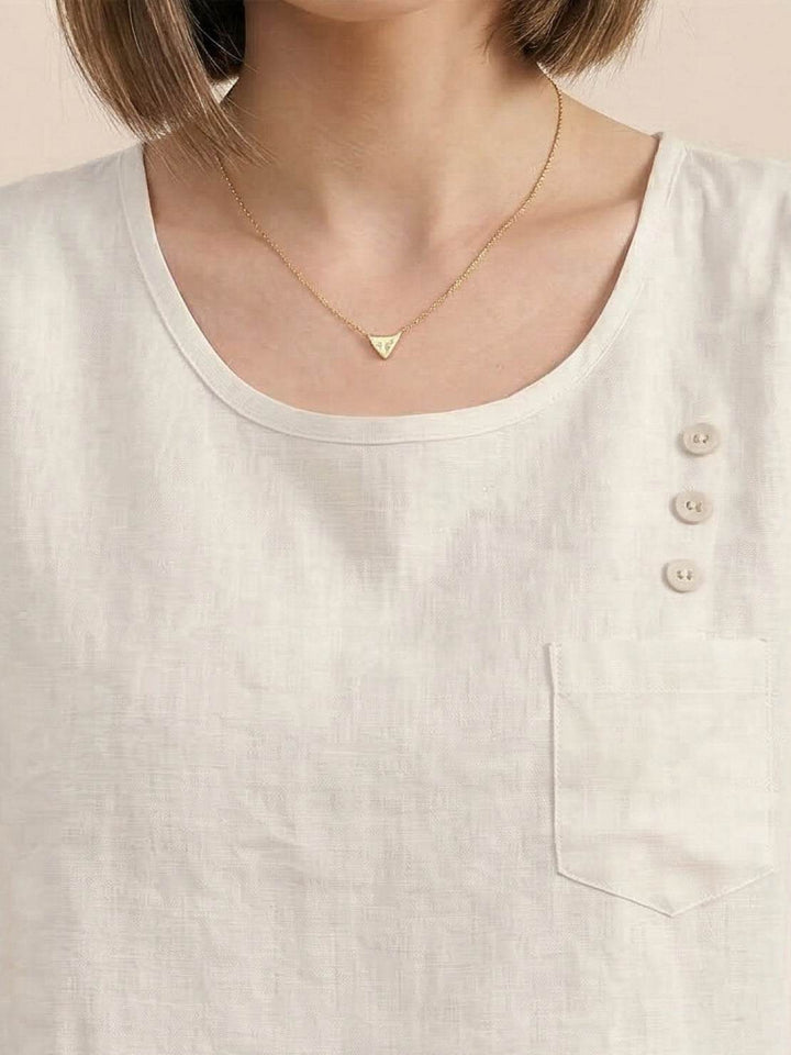 100% Cotton Linen Sleeveless Vest white image 5 