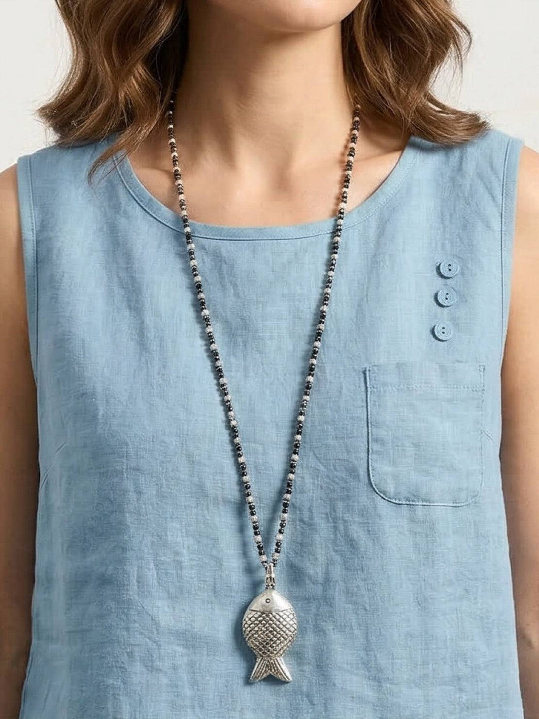 100% Cotton Linen Sleeveless Vest sky blue image 5 