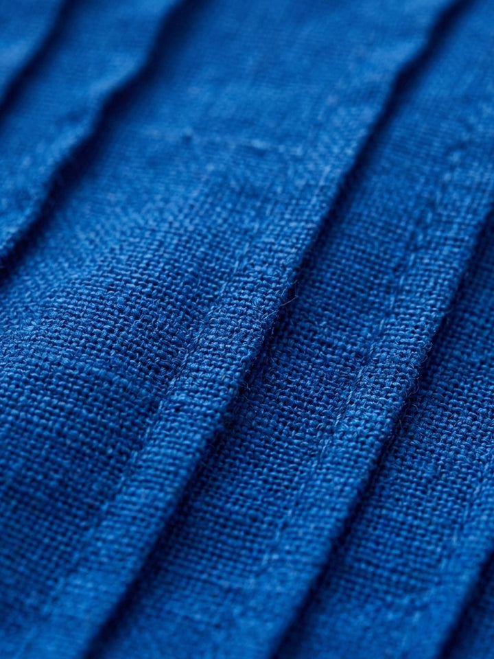 100% Cotton Linen Pintuck Dress royal blue image 6 