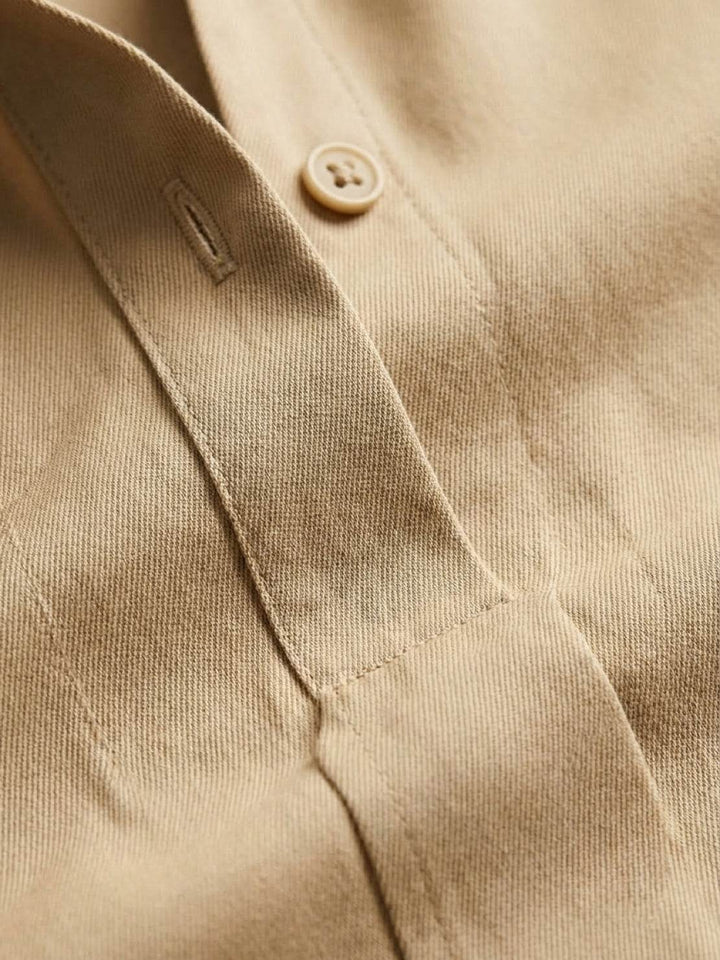 Wrinkle-Free Button-Down Dress khaki image 6 