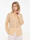 100% Linen V-Neck Shirt