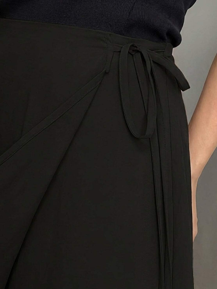 Asymmetrical Wrap Maxi Skirt black image 5 