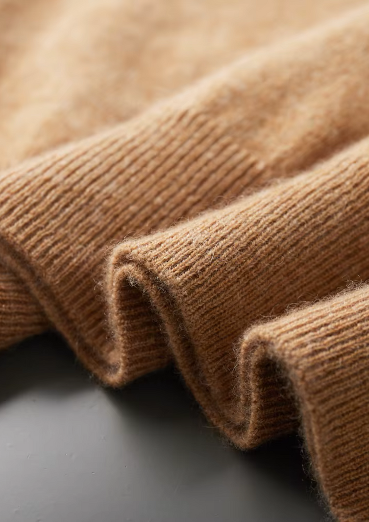 Cashmere Mock Neck T-Shirt honey mustard image 3 #color_honey-mustard