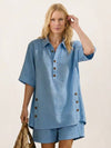 100% Cotton Button-Front Co-Ord