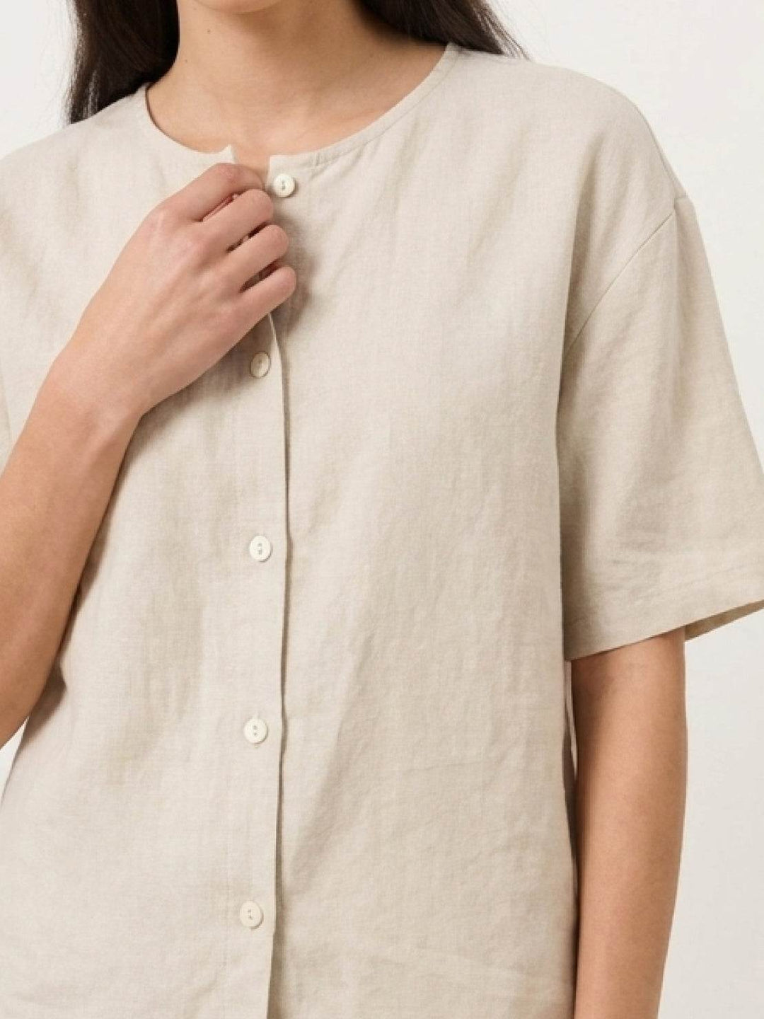 100% Cotton Two-Piece Set beige image 6 