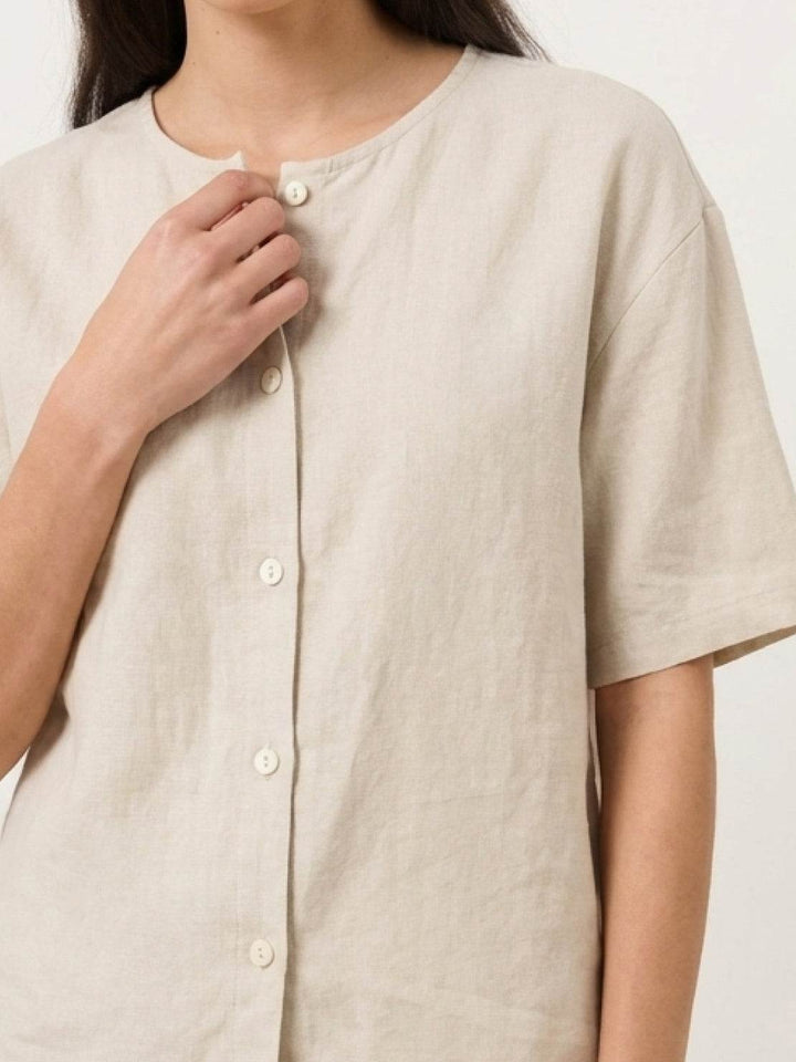 100% Cotton Two-Piece Set beige image 6 