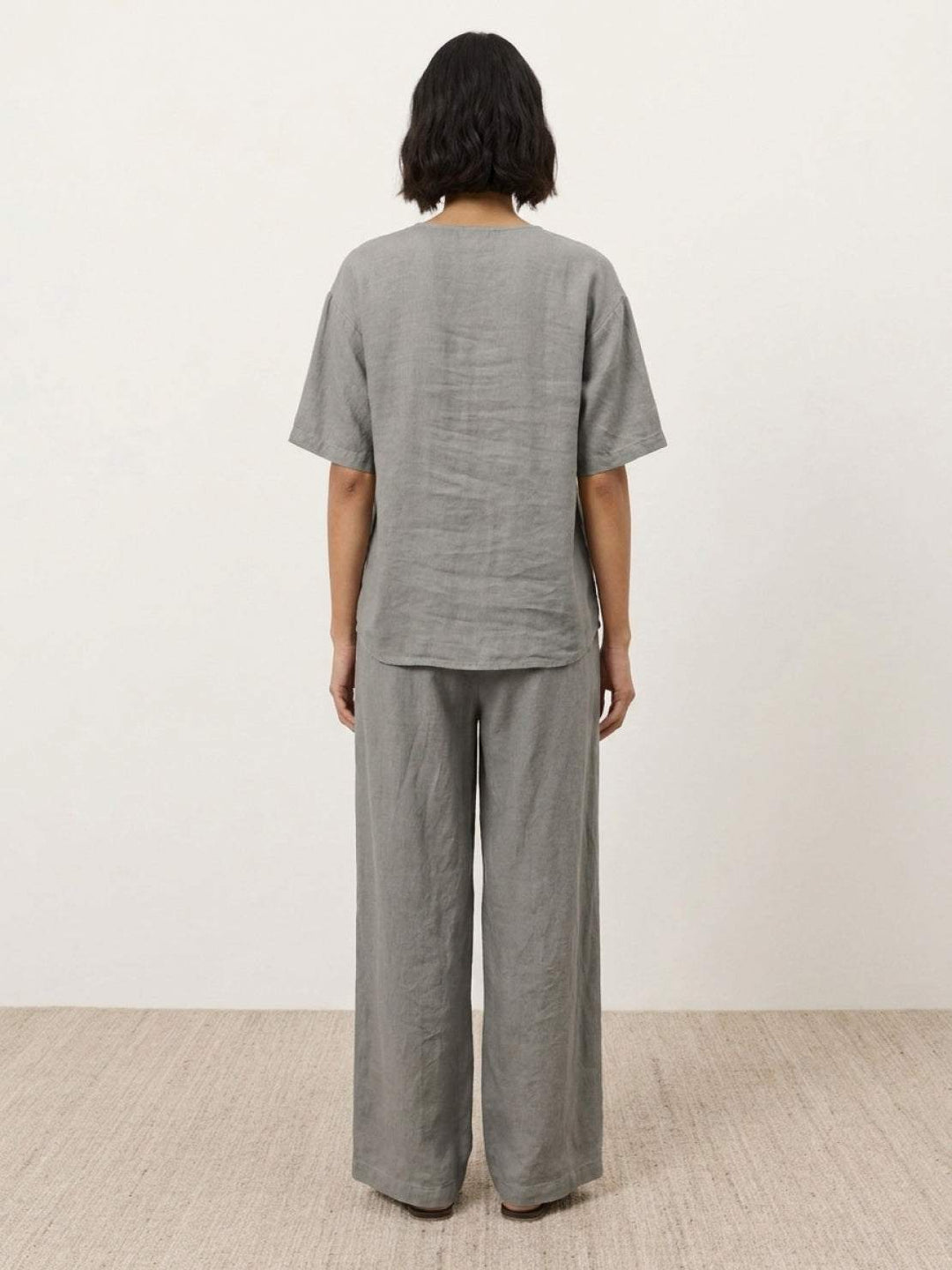 100% Cotton Two-Piece Set gray image 3 