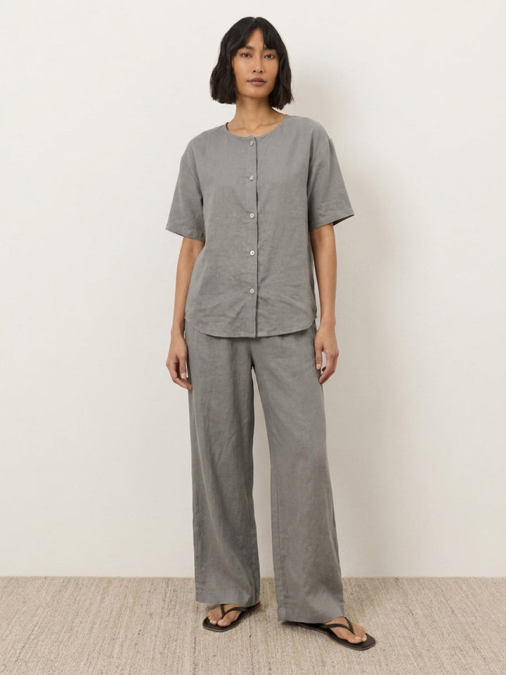 100% Cotton Two-Piece Set gray image 1 