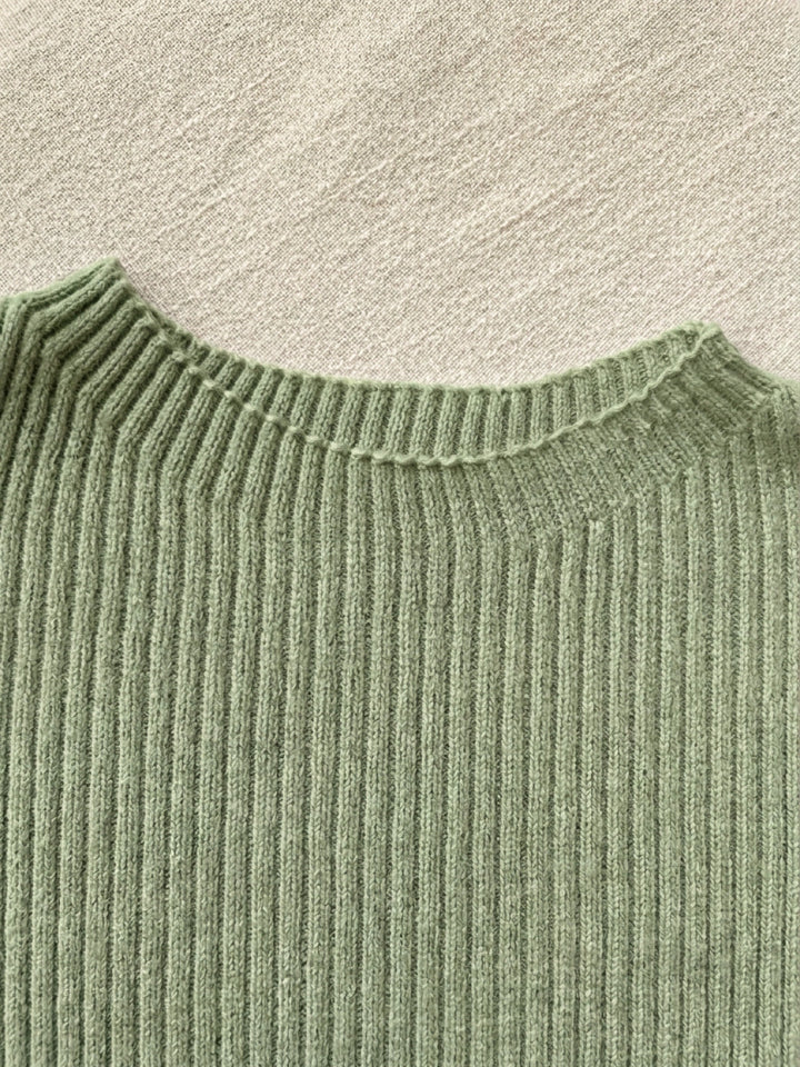 Knit Vest with Attached Scarf green image 5 