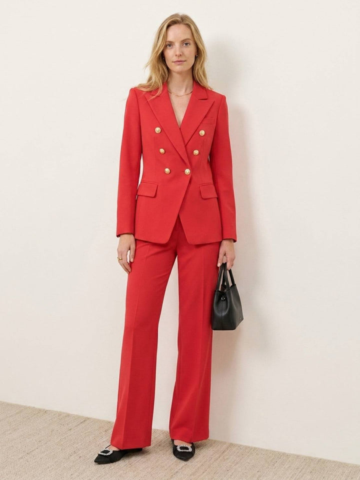 Gold Button Double-Breasted Co-Ord hot red image 1 