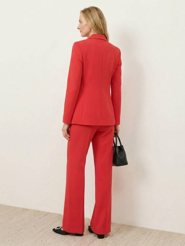 Gold Button Double-Breasted Co-Ord hot red image 2 