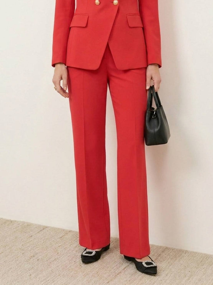 Gold Button Double-Breasted Co-Ord hot red image 3 
