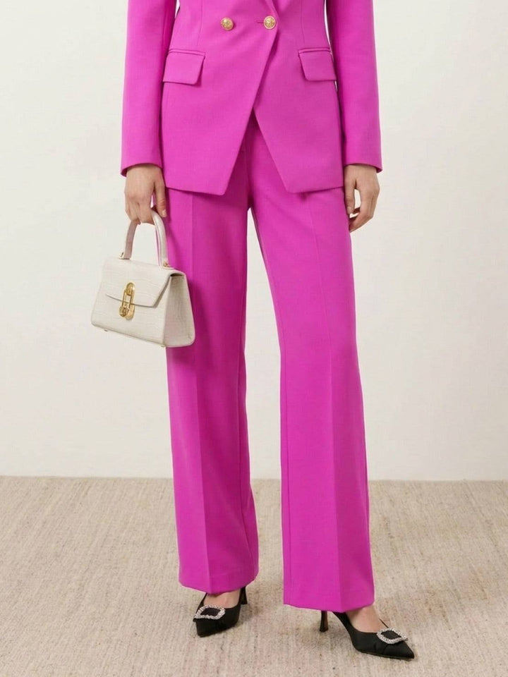 Gold Button Double-Breasted Co-Ord hot pink image 3 