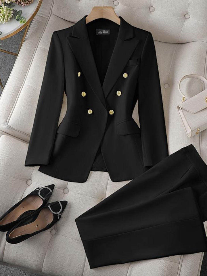 Gold Button Double-Breasted Co-Ord black image 6 