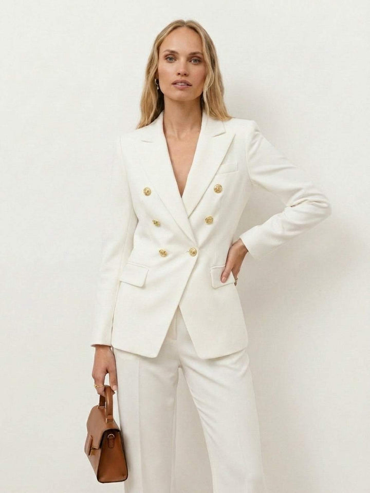 Gold Button Double-Breasted Co-Ord white image 4 