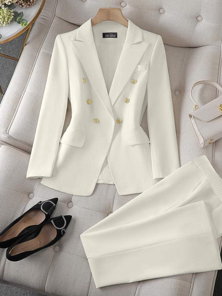 Gold Button Double-Breasted Co-Ord white image 5 