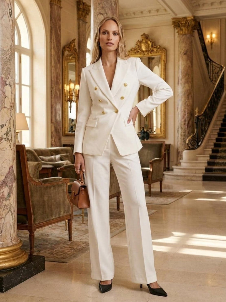 Gold Button Double-Breasted Co-Ord white image 6 