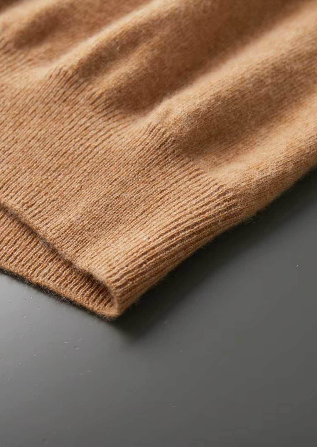 Cashmere Mock Neck T-Shirt honey mustard image 7 #color_honey-mustard