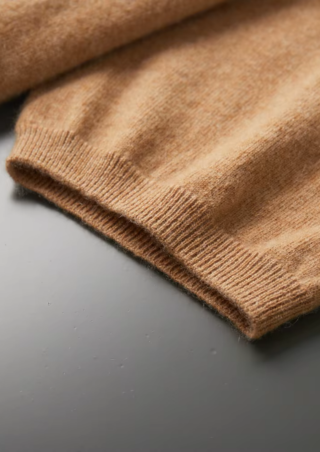 Cashmere Mock Neck T-Shirt honey mustard image 6 #color_honey-mustard