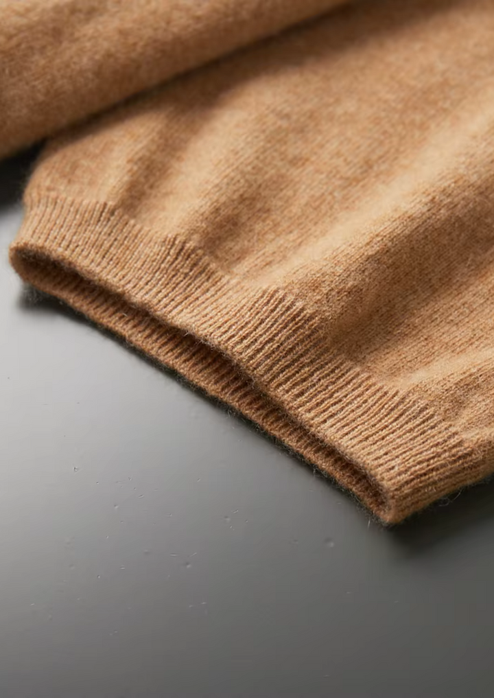 Cashmere Mock Neck T-Shirt honey mustard image 6 #color_honey-mustard