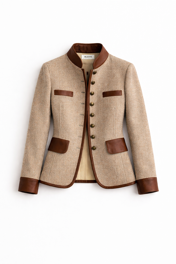 Smart Luxury Buttoned Collar Elegant Jacket