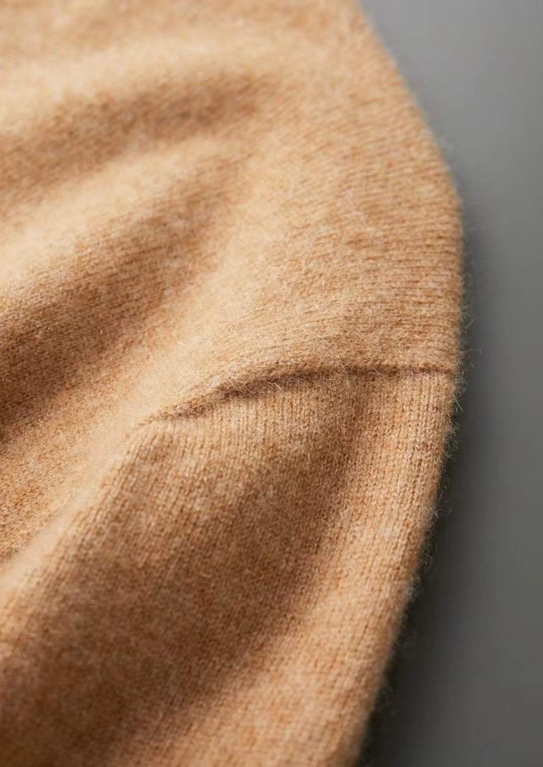 Cashmere Mock Neck T-Shirt honey mustard image 5 #color_honey-mustard