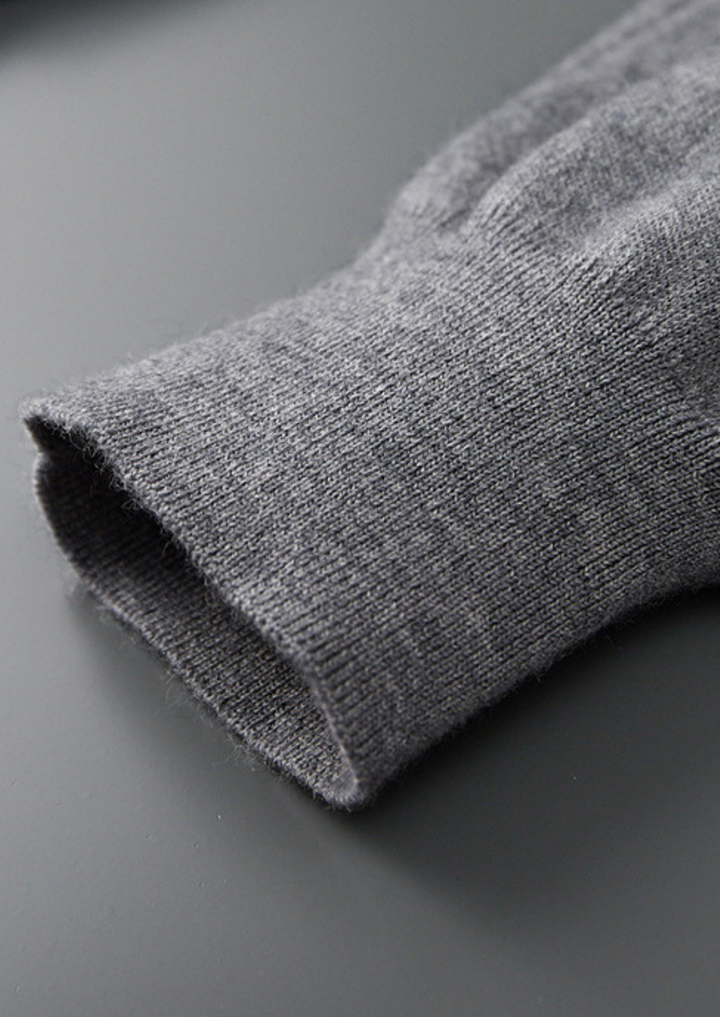 Cashmere Buttonless Sweater Polo gray image 5 #color_gray
