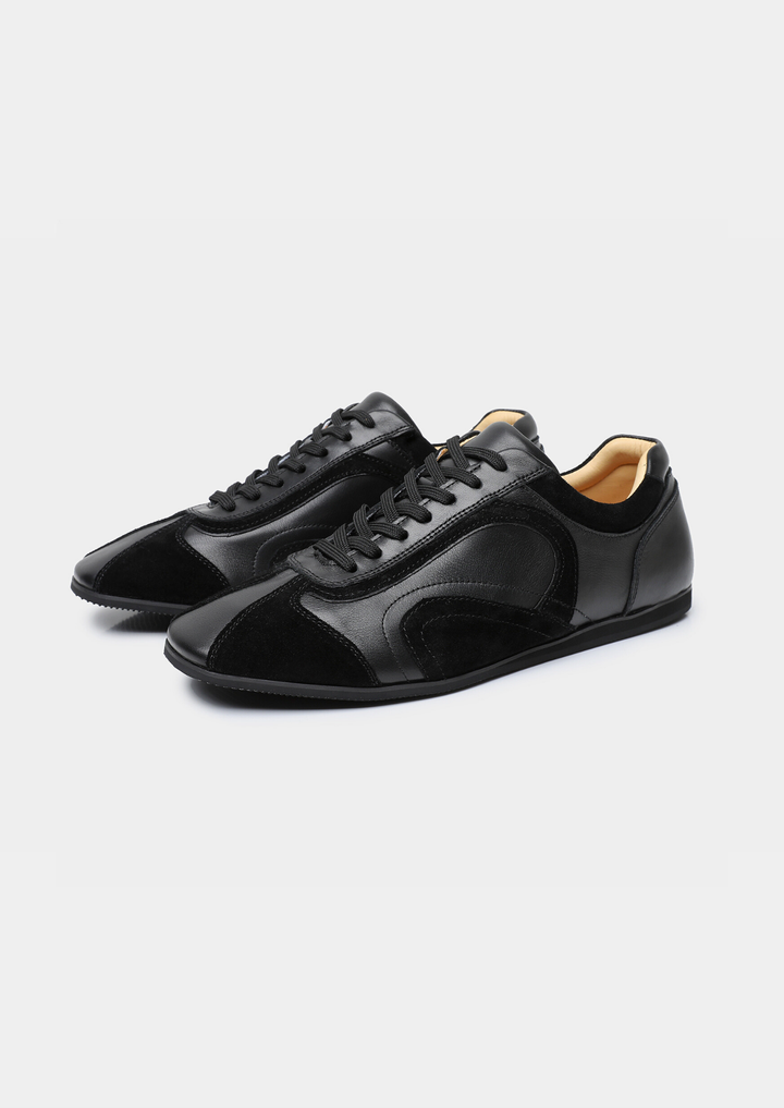 Retro Hybrid Suede Leather Runner black image 1 #color_black