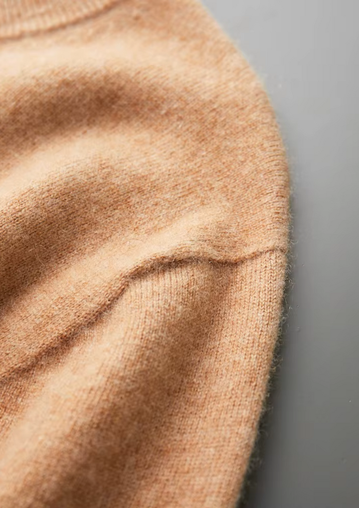 Cashmere Crewneck T-Shirt honey mustard image 4 #color_honey-mustard