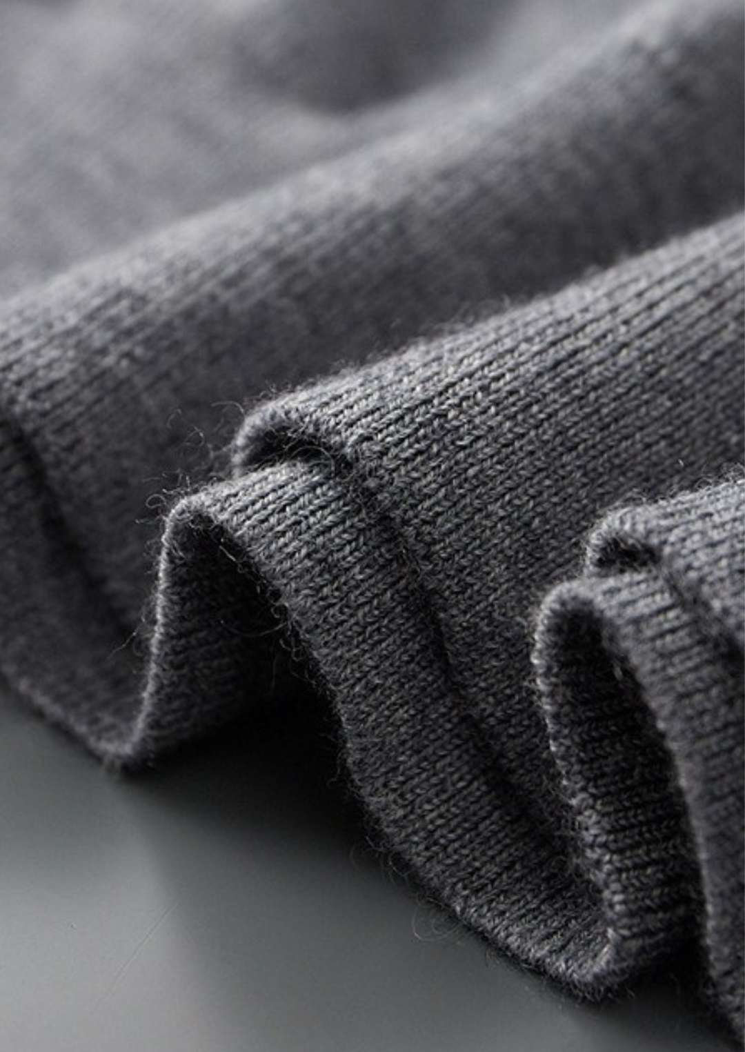 Cashmere Buttonless Sweater Polo gray image 6 #color_gray