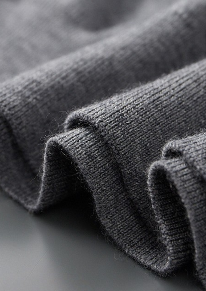 Cashmere Buttonless Sweater Polo gray image 6 #color_gray