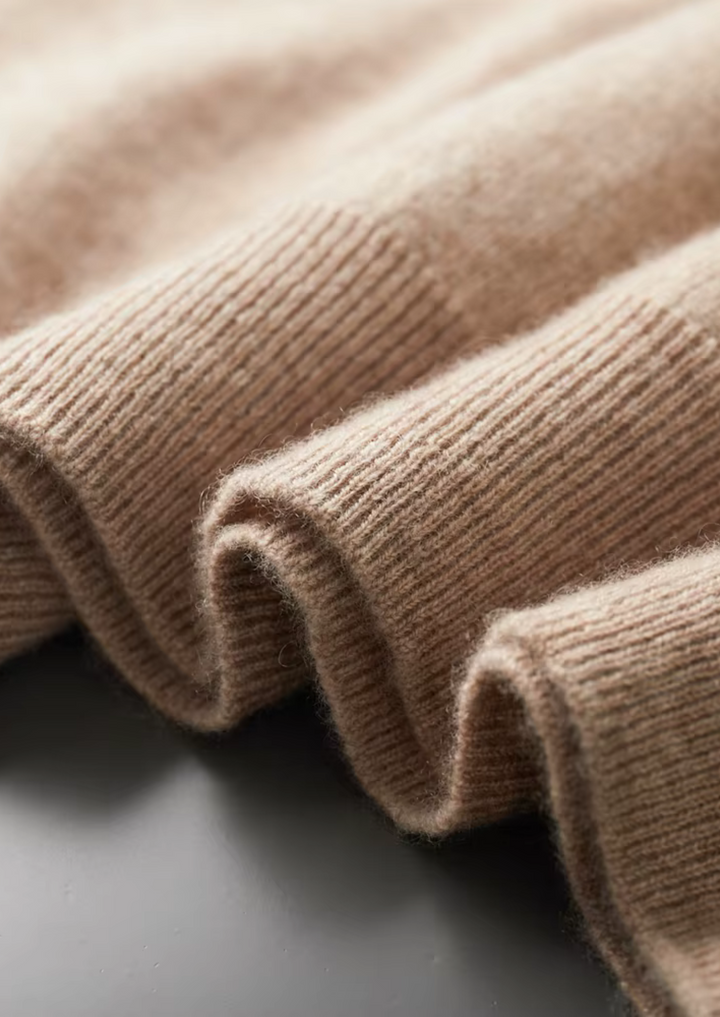 Cashmere Mock Neck T-Shirt light beige image 3 #color_light-beige
