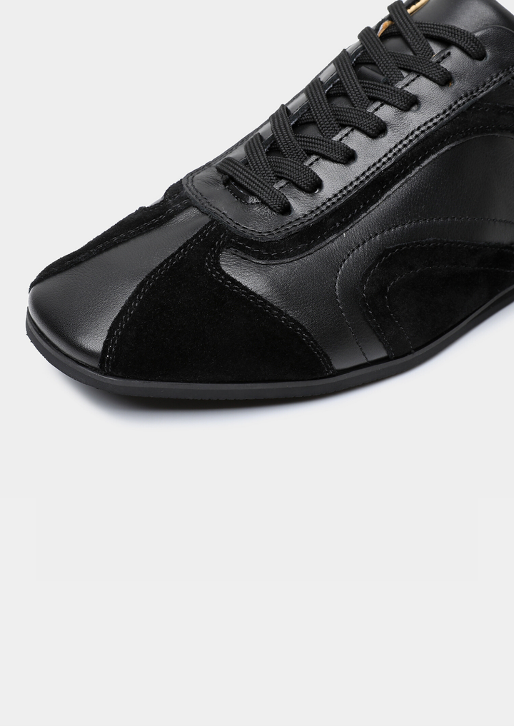 Retro Hybrid Suede Leather Runner black image 6 #color_black