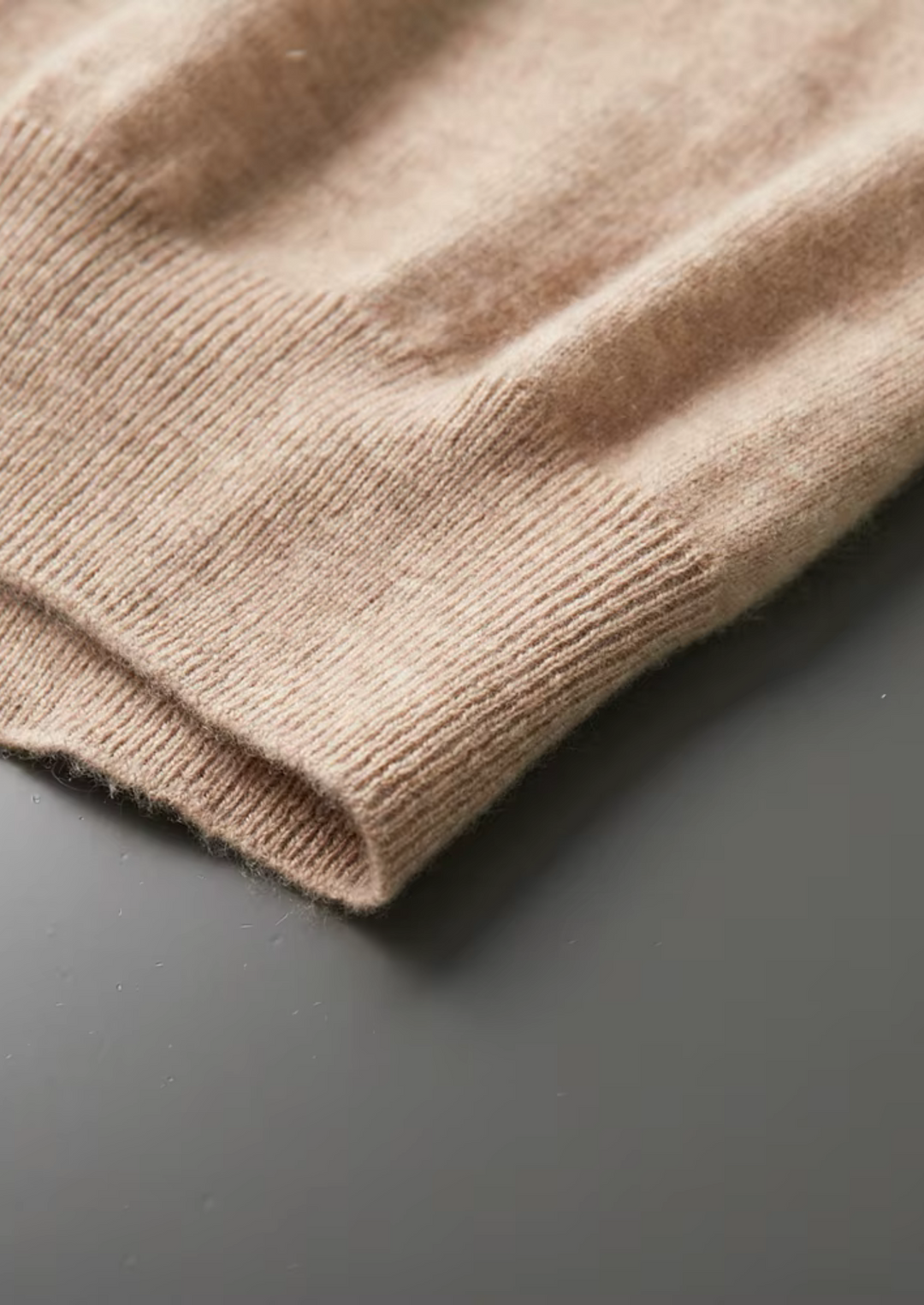Cashmere Mock Neck T-Shirt light beige image 7 #color_light-beige