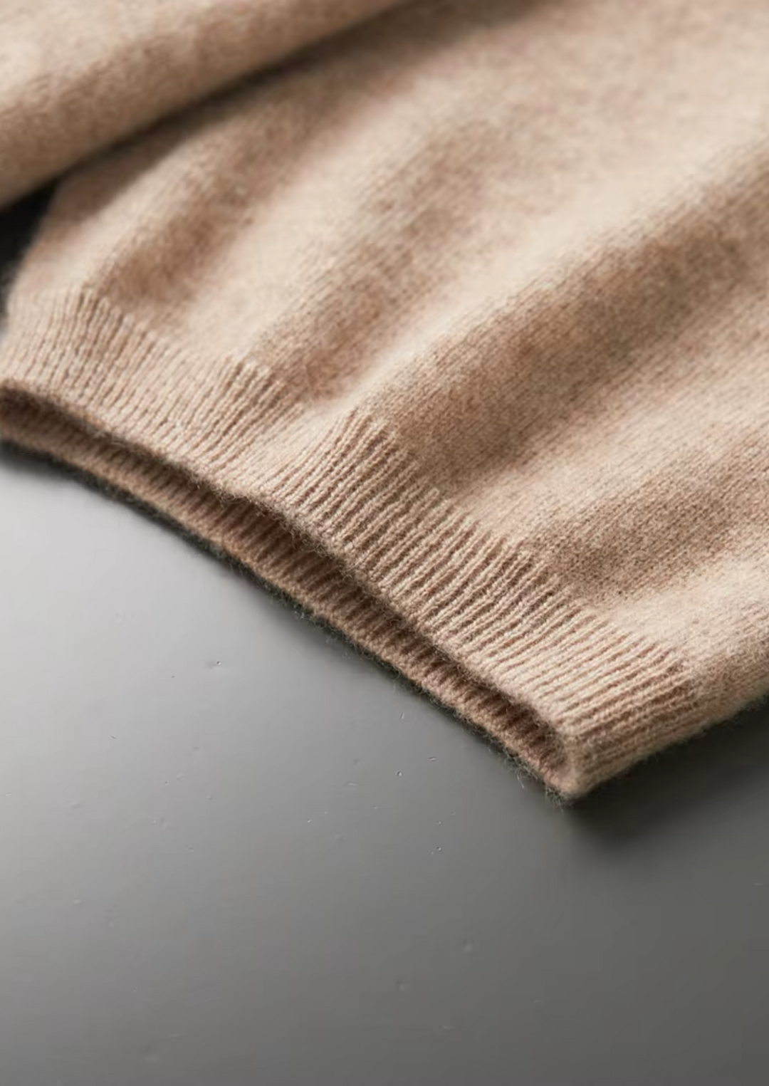 Cashmere Mock Neck T-Shirt light beige image 6 #color_light-beige