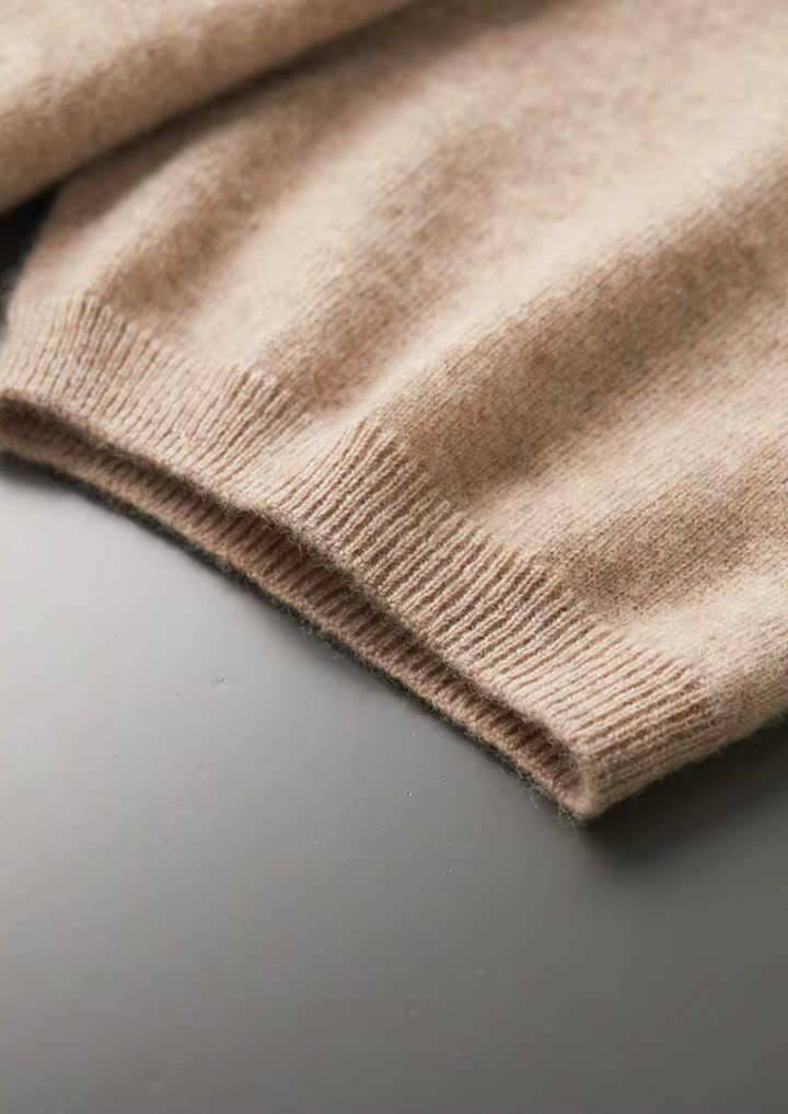 Cashmere Mock Neck T-Shirt light beige image 6 #color_light-beige