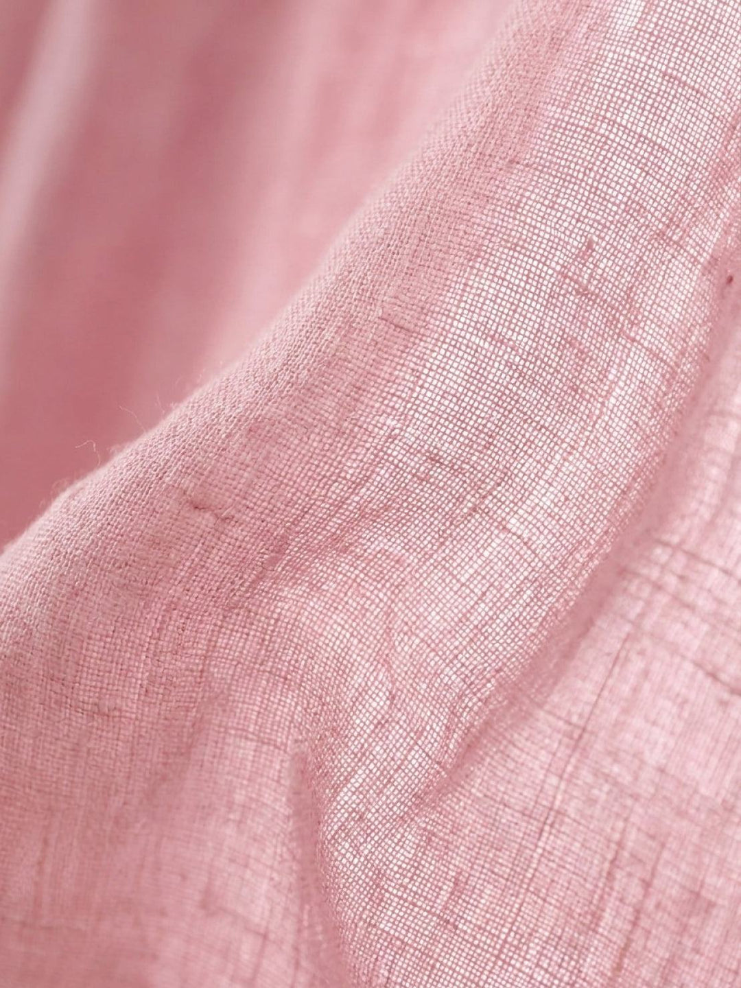 100% Cotton-Linen Summer Midi Dress pink image 6 