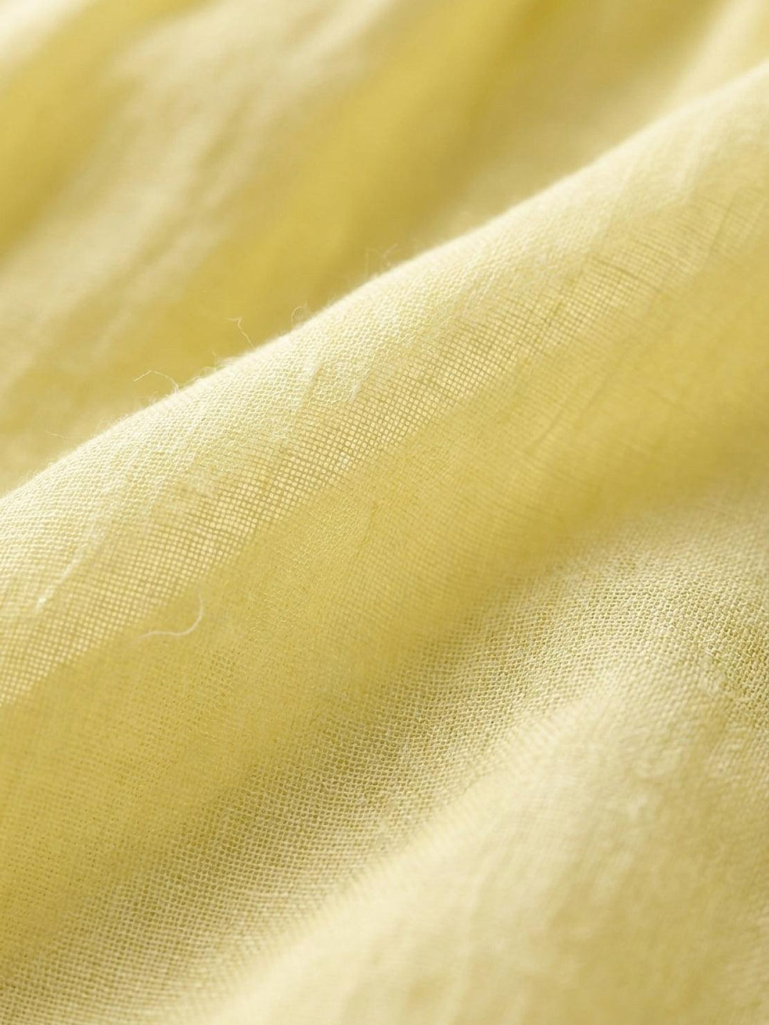 100% Cotton-Linen Summer Midi Dress yellow image 6 