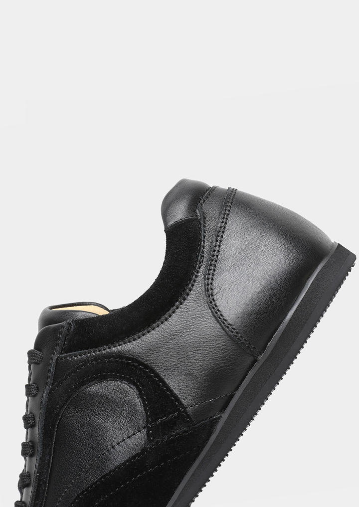 Retro Hybrid Suede Leather Runner black image 4 #color_black
