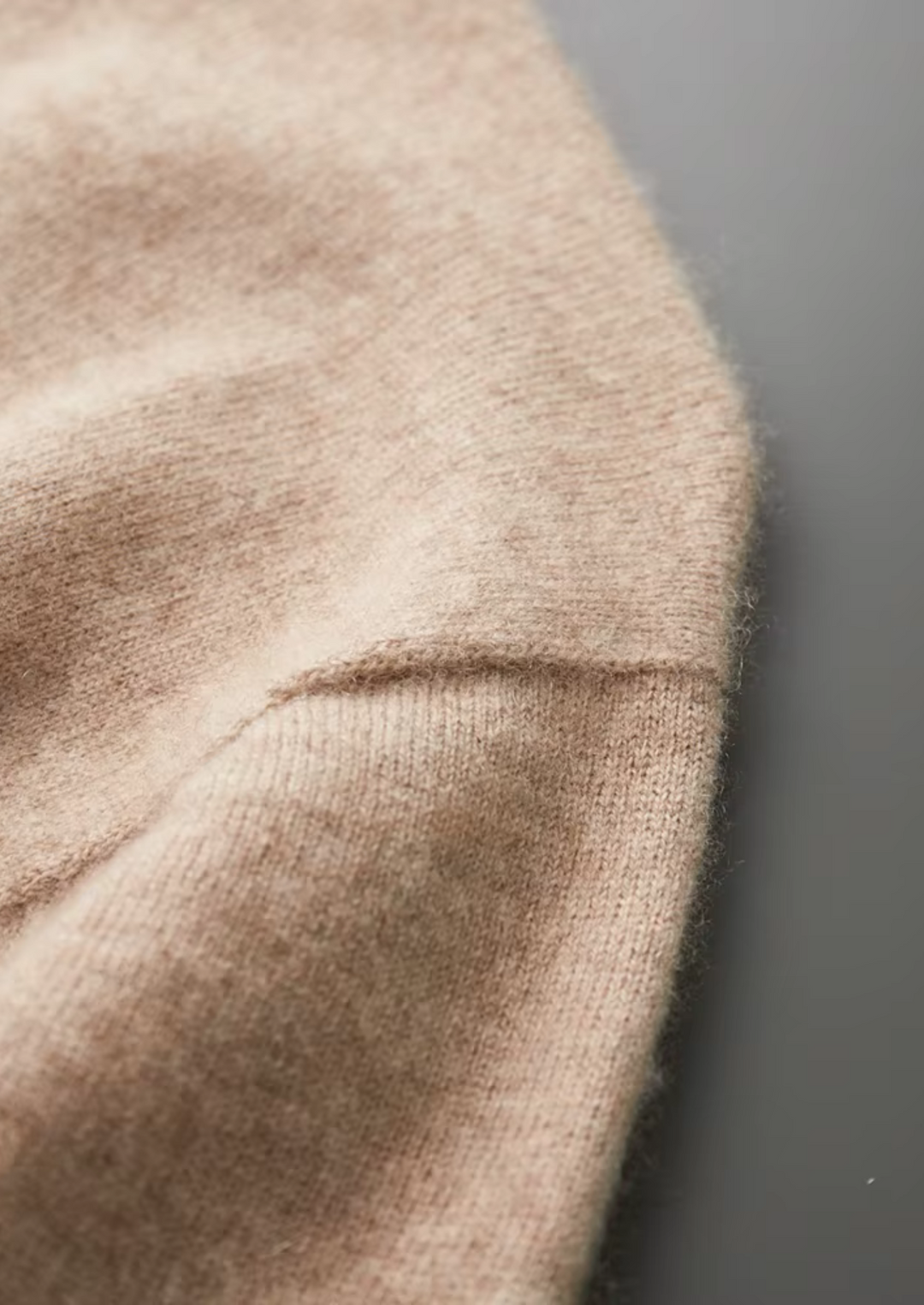 Cashmere Mock Neck T-Shirt light beige image 5 #color_light-beige