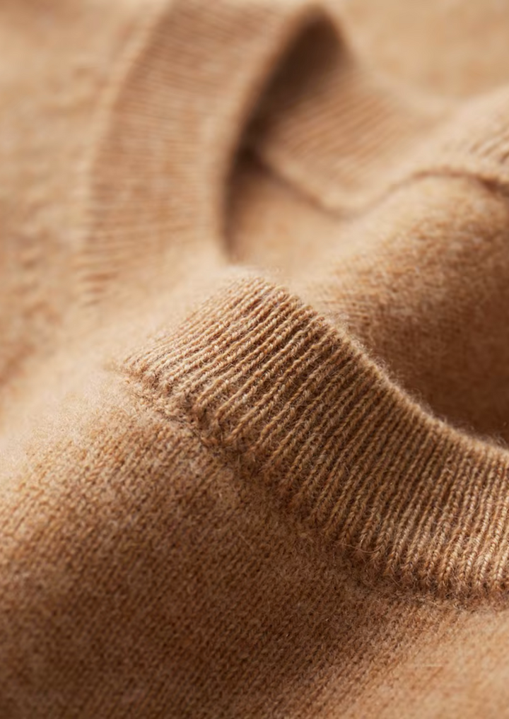 Cashmere Crewneck T-Shirt honey mustard image 3 #color_honey-mustard
