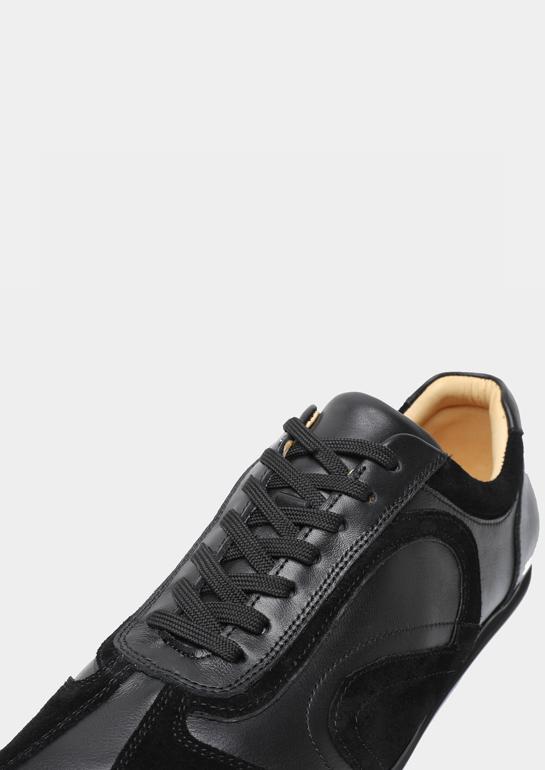 Retro Hybrid Suede Leather Runner black image 3 #color_black