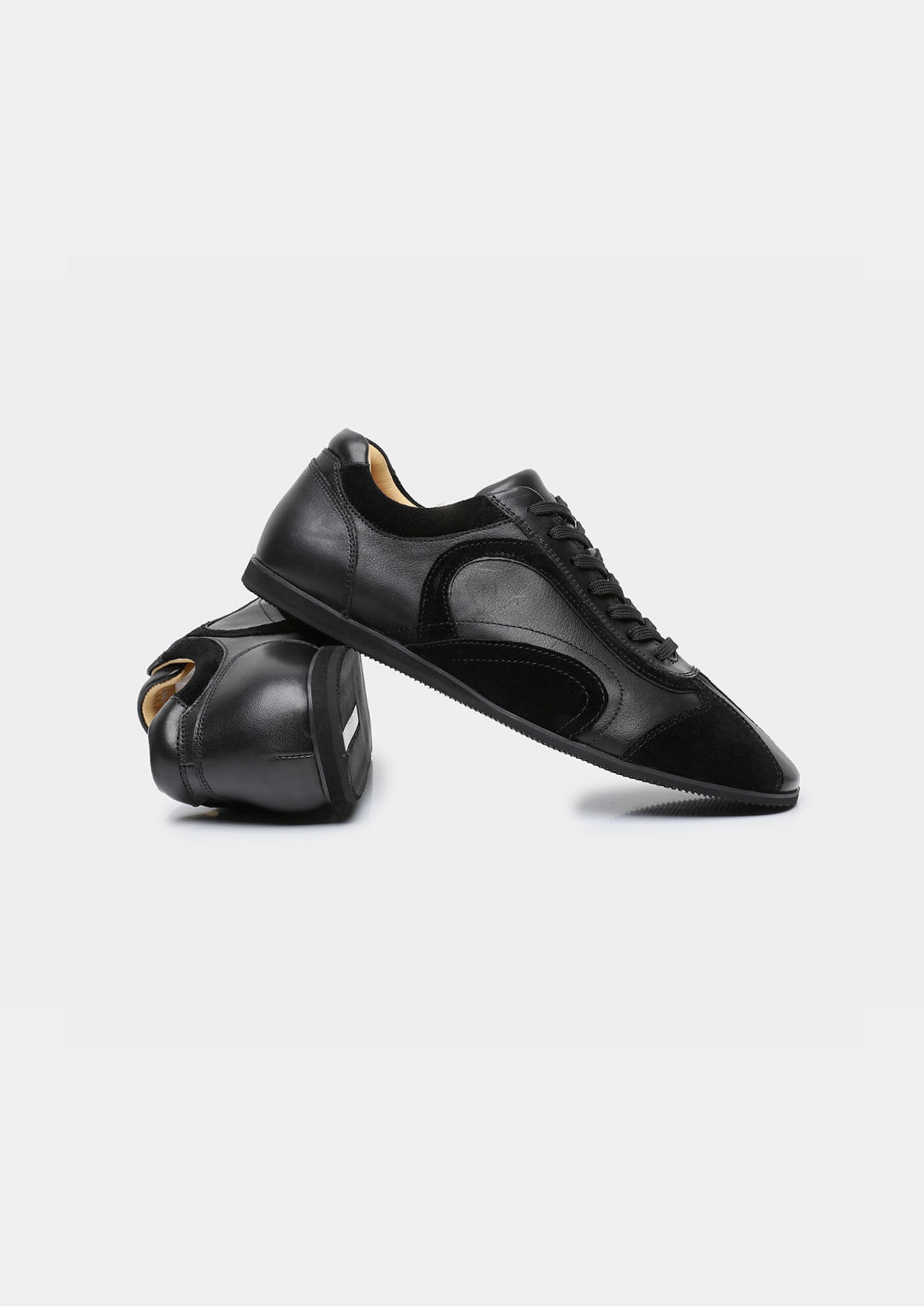 Retro Hybrid Suede Leather Runner black image 2 #color_black