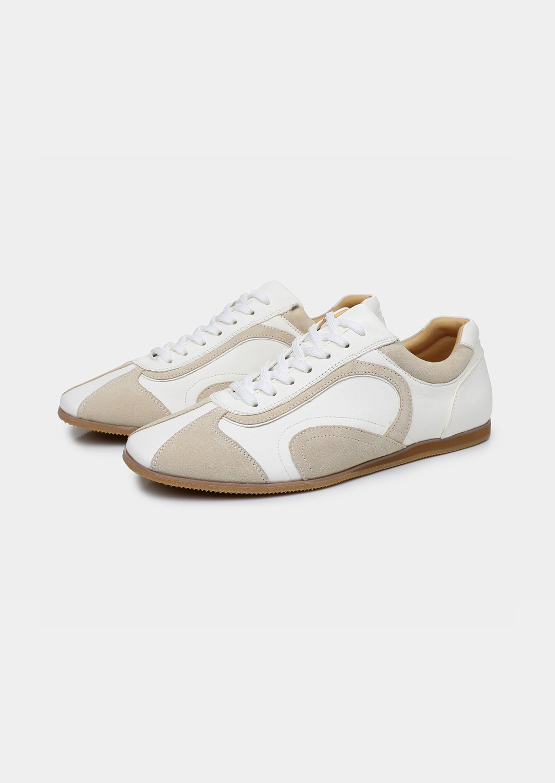 Retro Hybrid Suede Leather Runner white image 1 #color_white