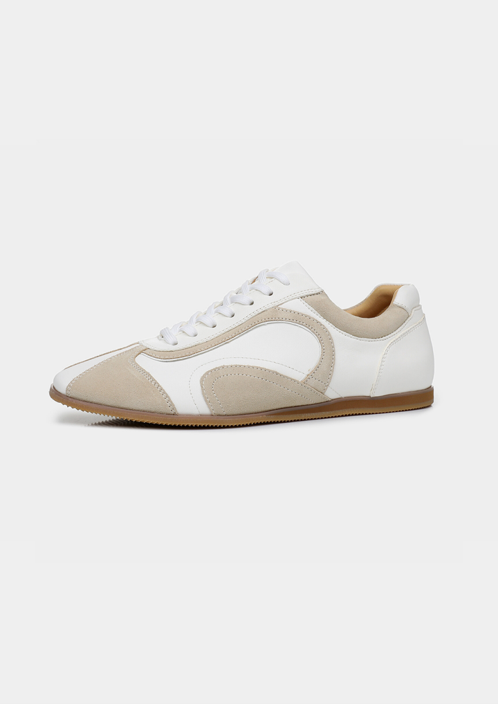 Retro Hybrid Suede Leather Runner white image 5 #color_white