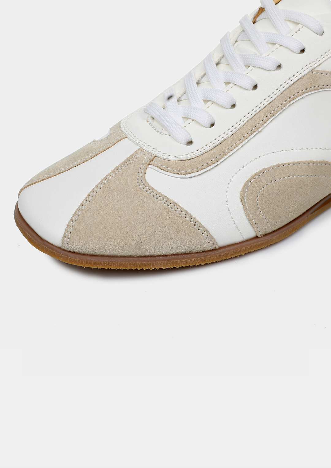 Retro Hybrid Suede Leather Runner white image 3 #color_white